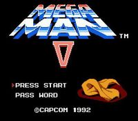 une photo d'Ã©cran de Mega Man 5 sur Nintendo Nes